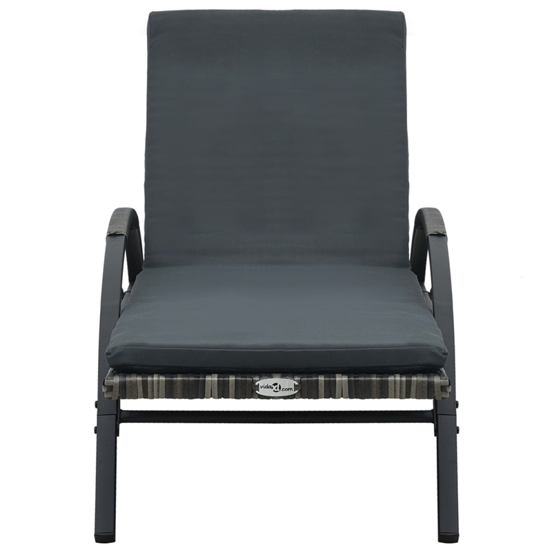 Pemberly Row PE Rattan Sun Lounger 78.7