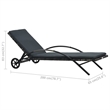 Pemberly Row PE Rattan Sun Lounger 78.7
