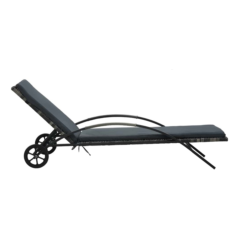 Pemberly Row PE Rattan Sun Lounger 78.7