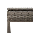 Pemberly Row 3-Piece PE Rattan Patio Sun Lounger Set with Table in Gray