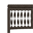 Pemberly Row Patio PE Rattan Sun Lounger Set with Side Table in Brown