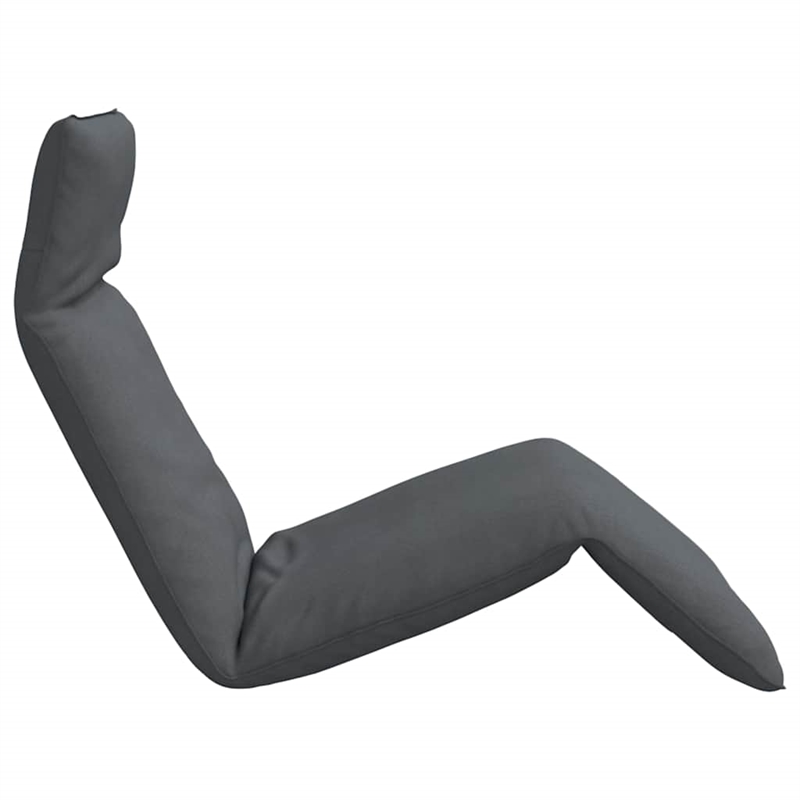 Pemberly Row Oxford Fabric Folding Sun Lounger with Metal Frame in Gray