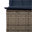 Pemberly Row Poly Rattan Double Sun Lounger with Roof and Curtains in Gray