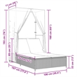 Pemberly Row Poly Rattan Double Sun Lounger with Roof and Curtains in Gray
