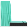 Pemberly Row Poly Rattan Double Sun Lounger with Roof and Curtains in Black