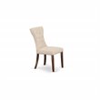 Pemberly Row Upholstered High Back Dining Chairs in Beige (Set of 2)