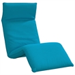 Pemberly Row Oxford Fabric 5-Position Folding Sun Lounger in Light Blue