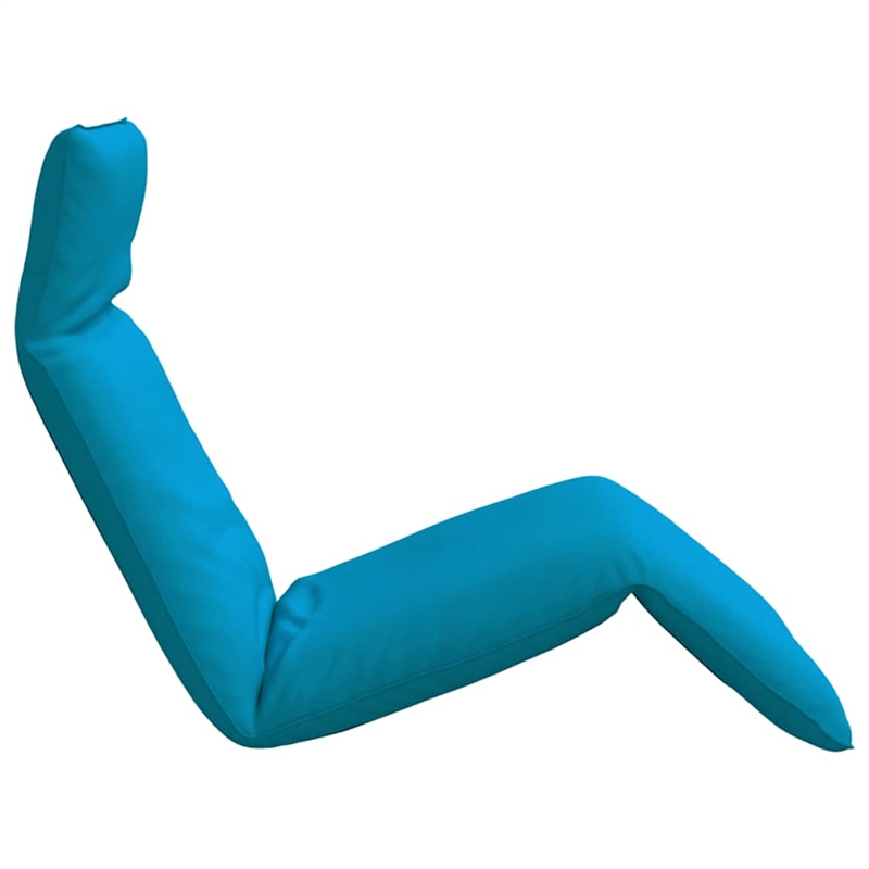 Pemberly Row Oxford Fabric 5-Position Folding Sun Lounger in Light Blue