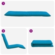 Pemberly Row Oxford Fabric 5-Position Folding Sun Lounger in Light Blue