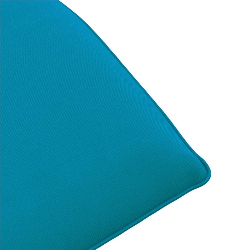 Pemberly Row Oxford Fabric 5-Position Folding Sun Lounger in Light Blue