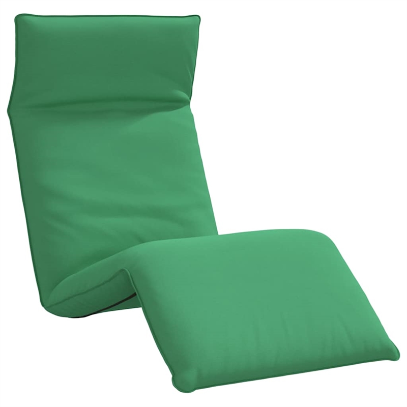 Pemberly Row Oxford Fabric 5-Position Folding Sun Lounger in Green