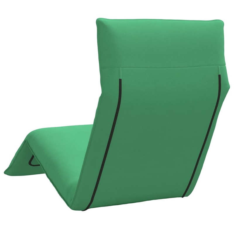 Pemberly Row Oxford Fabric 5-Position Folding Sun Lounger in Green