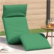 Pemberly Row Oxford Fabric 5-Position Folding Sun Lounger in Green