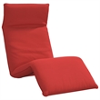 Pemberly Row Oxford Fabric 5-Position Folding Sun Lounger in Red