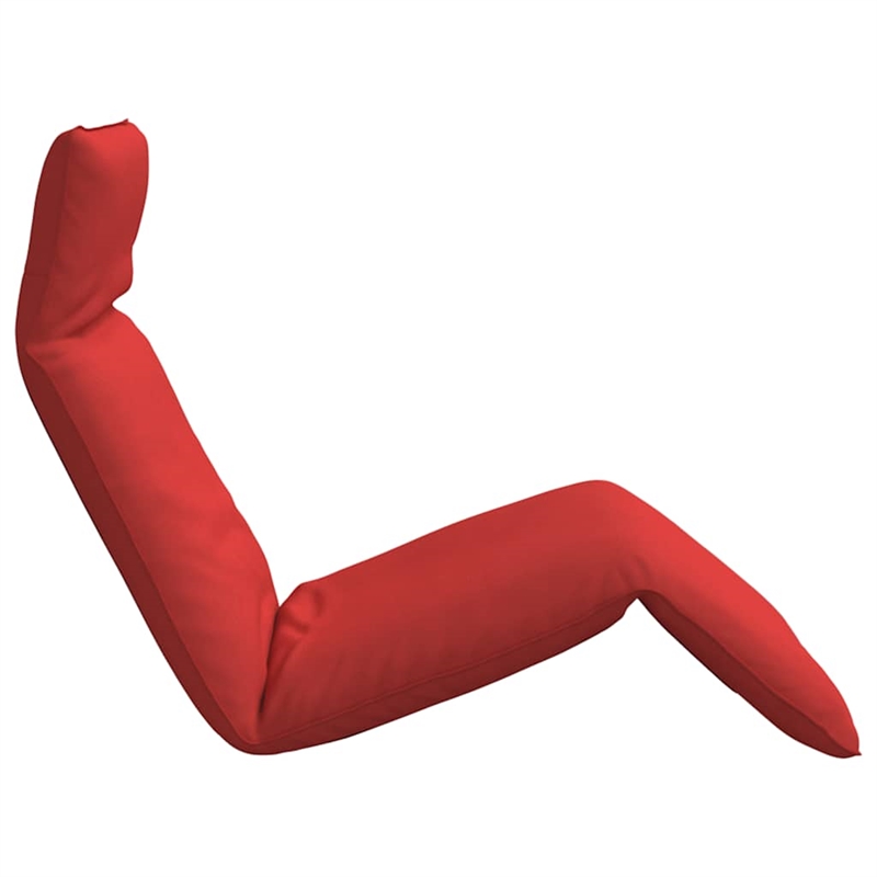 Pemberly Row Oxford Fabric 5-Position Folding Sun Lounger in Red