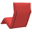 Pemberly Row Oxford Fabric 5-Position Folding Sun Lounger in Red