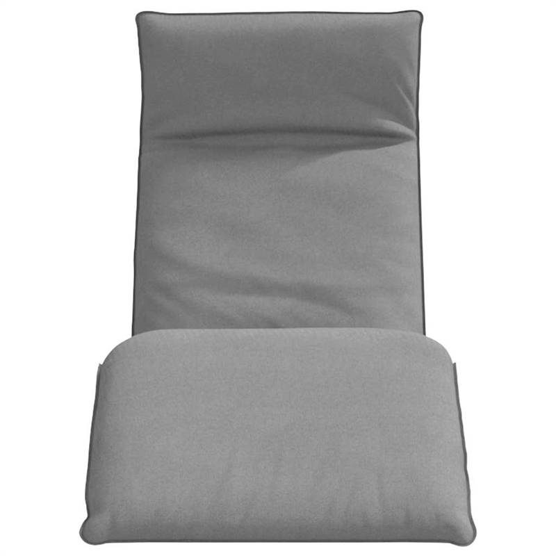 Pemberly Row Oxford Fabric 5-Position Folding Sun Lounger in Gray