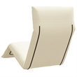 Pemberly Row Oxford Fabric 5-Position Folding Sun Lounger in Cream