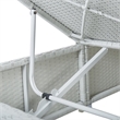 Pemberly Row PE Rattan 76.8 x 23.6 x 12.2 in Sun Lounger in White