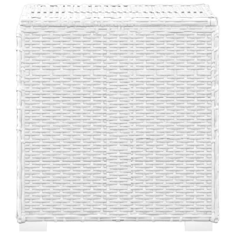 Pemberly Row PE Rattan 76.8 x 23.6 x 12.2 in Sun Lounger in White