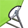 Pemberly Row Steel Foldable Sun Lounger with Head Cushion in Apple Green