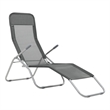 Pemberly Row Textilene Folding Sun Lounger Set of 2 in Anthracite