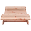 Pemberly Row Solid Douglas Fir Wood Adjustable Sun Lounger in Natural