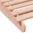 Pemberly Row Solid Douglas Fir Wood Adjustable Sun Lounger in Natural