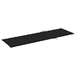 Pemberly Row Acacia Sun Lounger with Pull-Out Table in Natural and Black