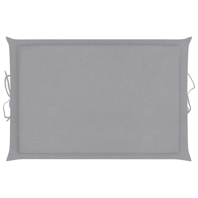 Pemberly Row Solid Acacia Wood Foldable Sun Lounger with Cushion in Gray