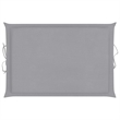Pemberly Row Solid Acacia Wood Foldable Sun Lounger with Cushion in Gray