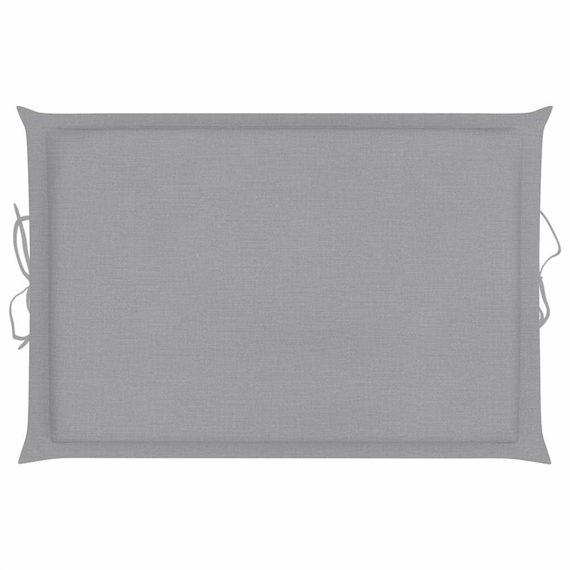 Pemberly Row Solid Acacia Wood Foldable Sun Lounger with Cushion in Gray
