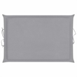 Pemberly Row Solid Acacia Wood Foldable Sun Lounger with Cushion in Gray