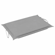 Pemberly Row Solid Acacia Wood Foldable Sun Lounger with Cushion in Gray