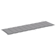 Pemberly Row Solid Acacia Wood Foldable Sun Lounger with Cushion in Gray