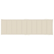 Pemberly Row Solid Acacia Wood Foldable Sun Lounger with Cushion in Cream