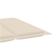 Pemberly Row Solid Acacia Wood Foldable Sun Lounger with Cushion in Cream