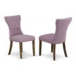 Pemberly Row High Back Fabric Dining Chairs in Purple (Set of 2)