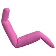 Pemberly Row Oxford Fabric 5-Position Folding Sun Lounger in Pink