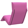 Pemberly Row Oxford Fabric 5-Position Folding Sun Lounger in Pink
