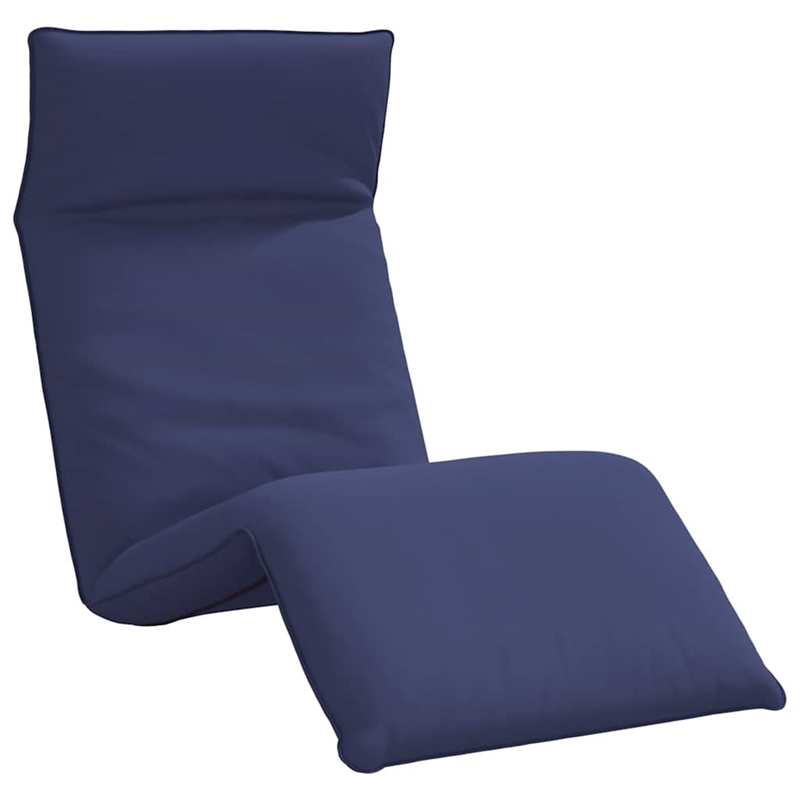 Pemberly Row Oxford Fabric 5-Position Folding Sun Lounger in Navy Blue