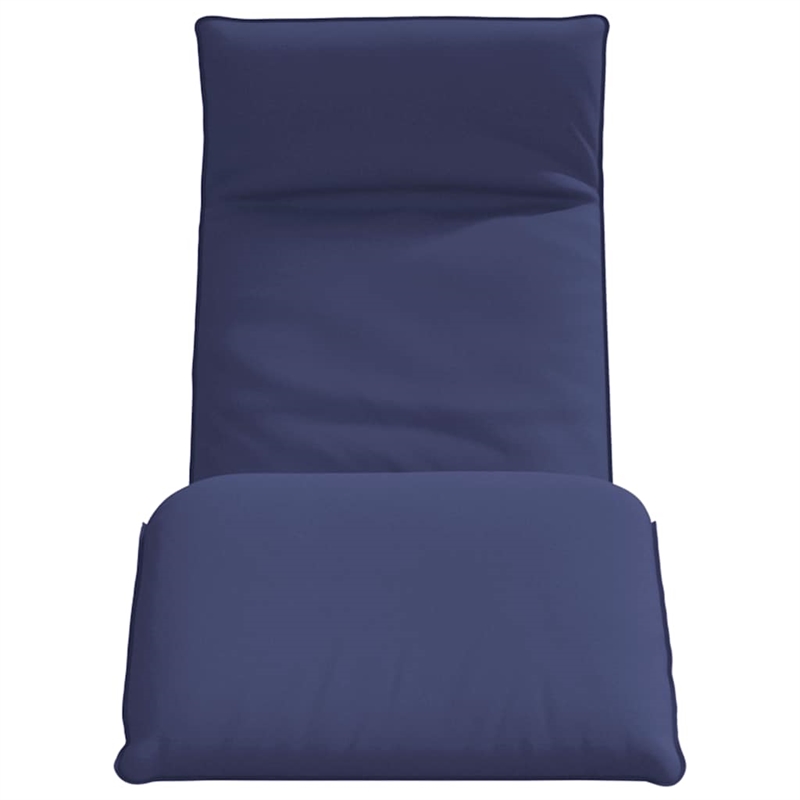 Pemberly Row Oxford Fabric 5-Position Folding Sun Lounger in Navy Blue
