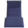 Pemberly Row Oxford Fabric 5-Position Folding Sun Lounger in Navy Blue