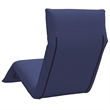 Pemberly Row Oxford Fabric 5-Position Folding Sun Lounger in Navy Blue