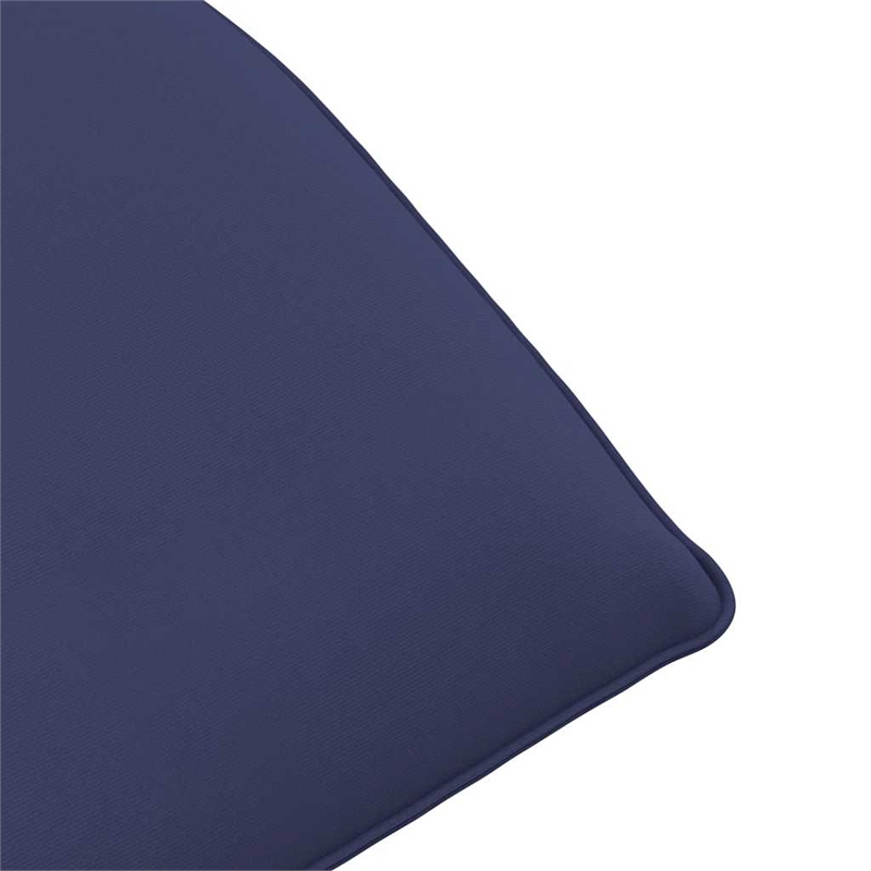 Pemberly Row Oxford Fabric 5-Position Folding Sun Lounger in Navy Blue