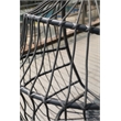 Pemberly Row Gray Aluminum Hanging Egg Chair with Stand and Cup Holder