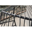 Pemberly Row Gray Aluminum Hanging Egg Chair with Stand and Cup Holder