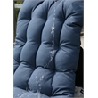 Pemberly Row Blue Aluminum Hanging Egg Chair with Stand and Cup Holder