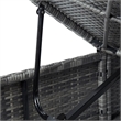 Pemberly Row PE Rattan Adjustable Sun Lounger Set with Table in Gray