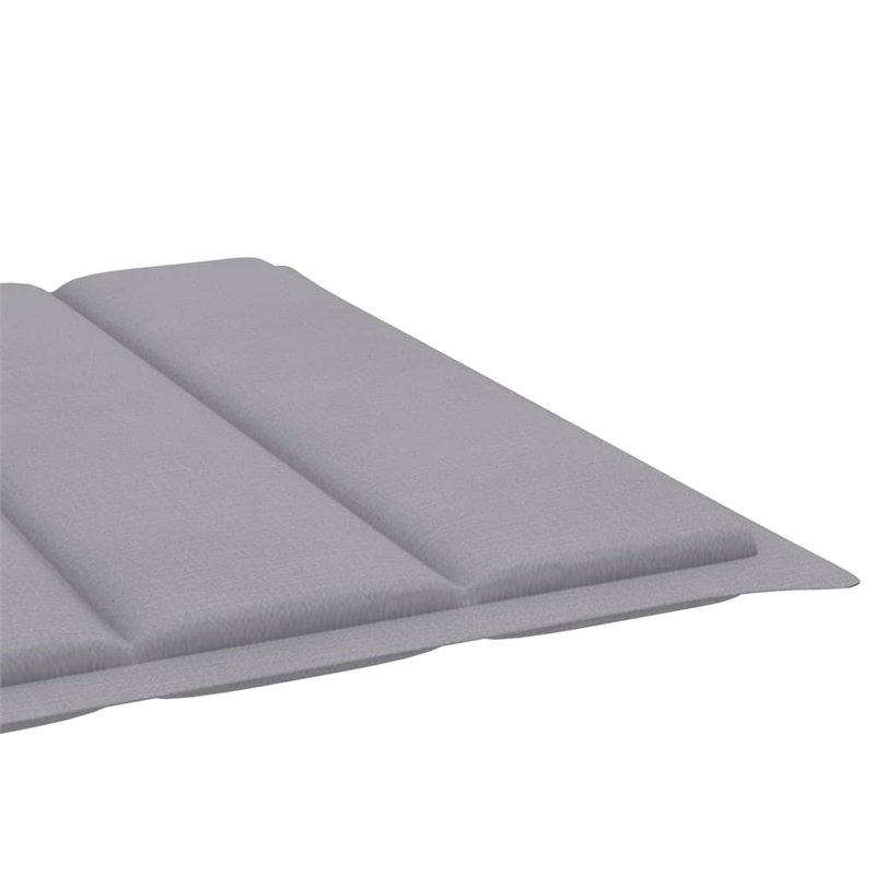 Pemberly Row Solid Acacia Wood Foldable Sun Lounger with Wheels in Grey